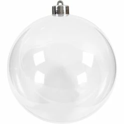 Meilleure affaire 🎁 Creativ Company Boule Plastique Transparente Boule Transparente à Décorer - 13,6 Cm - 1 Pce 🧨