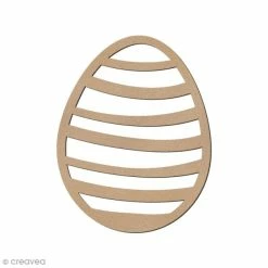 Les meilleures critiques de 🥰 Creavea Forme En Bois Oeuf De Pâques Rayé En Bois à Décorer - 8 Cm 💯