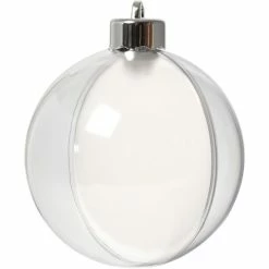 Meilleur prix ✔️ Creativ Company Boule Plastique Transparente Boule Noël En Plastique à Décorer - 8 Cm - 5 Pcs 🥰