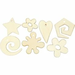 Grosses soldes 🥰 Creativ Company Embellissement Bois Décorations En Bois, Dim. 30-55 Mm, 46 Assortis 💯