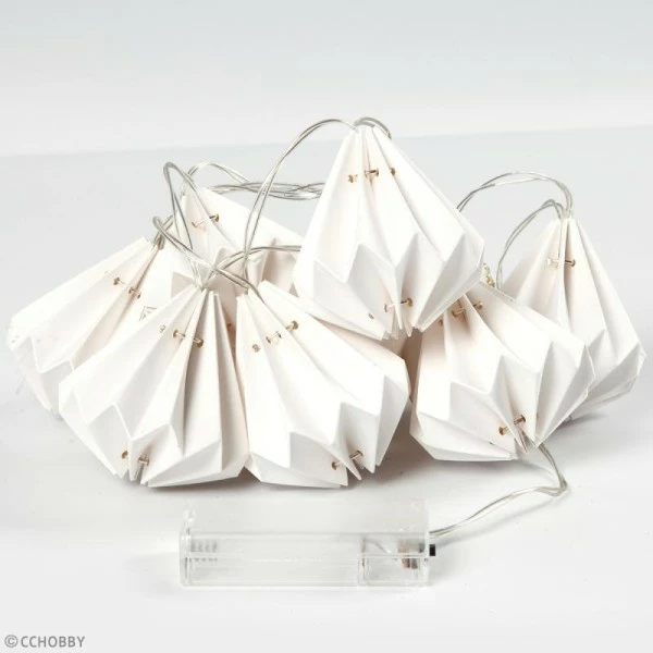 Bon marché 🤩 Creativ Company Guirlande Lumineuse à LED 100 Cm - Lampions Origami Coniques 🔔 3 Bon marché 🤩 Creativ Company Guirlande Lumineuse à LED 100 Cm - Lampions Origami Coniques 🔔 – Image 2