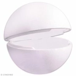 Meilleure vente ❤️ Rayher Boules Polystyrène Boule Polystyrène - 2 Demi-sphères - 40 Cm 🔥
