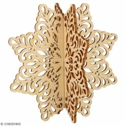 Support à décorer suspendu Soldes 8 Top 10 🎁 Artemio Formes à Suspendre Silhouette Flocon 3D En Bois à Monter Et à Décorer - Barok - 12 X 12 Cm 👍